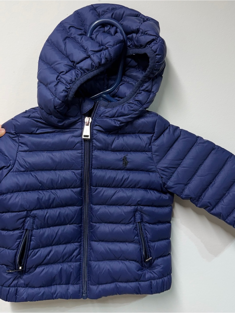 Ralph Lauren Navy Hooded Puffer Jacket for Kids